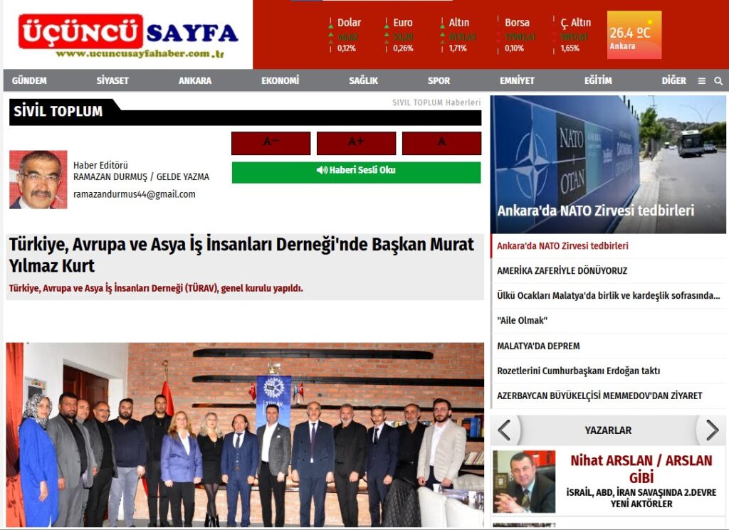 Türav - Üçüncü Sayfa Haber-Genel kurul