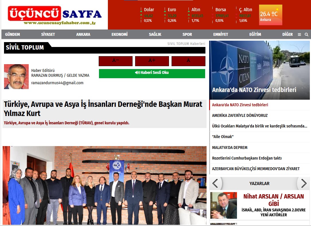 Türav - Üçüncü Sayfa Haber-Genel kurul